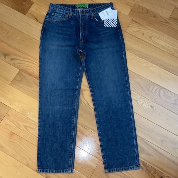 NWT Sandrine Rose Straight Leg Button-Fly Jean in Indigo, size 29 - Picture 4 of 12